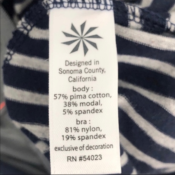 ATHLETA Blue and Gray Ember Stripe Racerback Dress w/ Ruching Size XXS - Picture 7 of 8